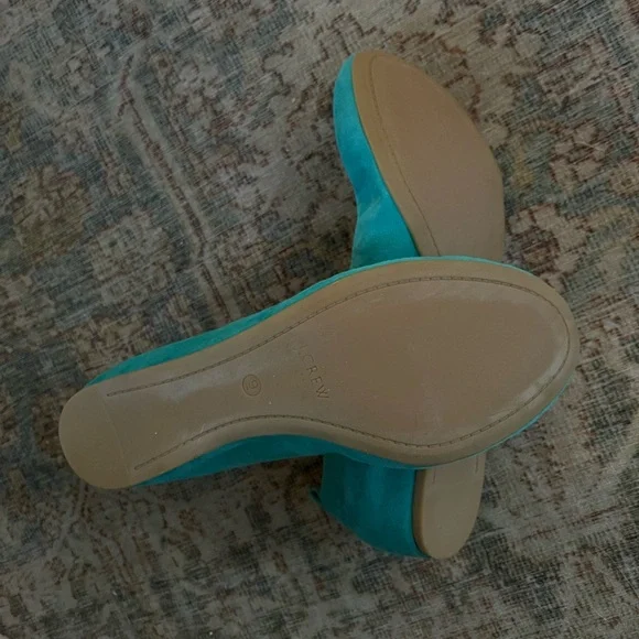 J.Crew Turquoise Suede Flats - Picture 2 of 3
